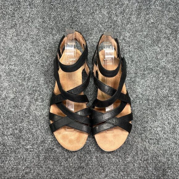 Dansko Veruca Gladiator Sandals Women's Size 8 Black Leather Strappy Comfort - Picture 3 of 13